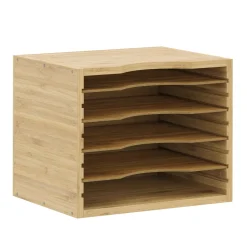 Briefablage Bambus 5 Fächer natur