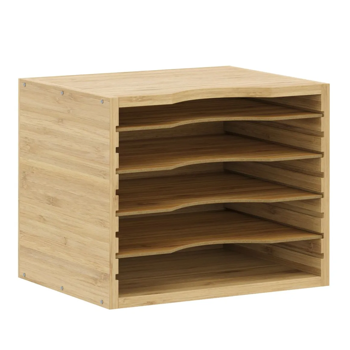 Briefablage Bambus 5 Fächer natur