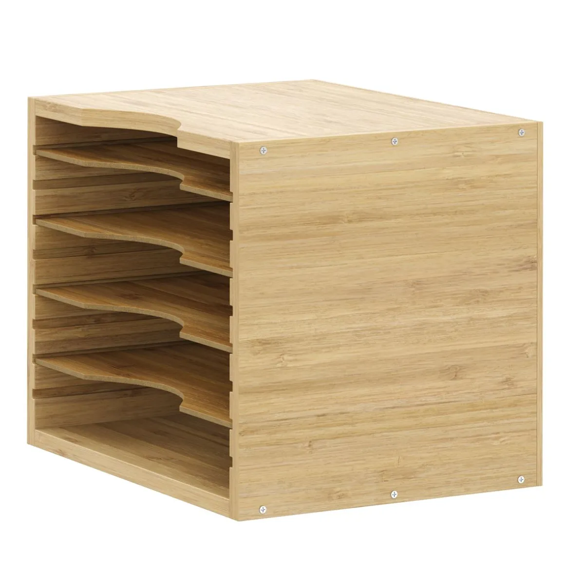 Briefablage Bambus 5 Fächer natur