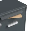 Briefkasten mit Paketbox 50 x 112 cm anthrazit