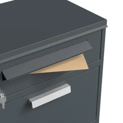 Briefkasten mit Paketbox 50 x 112 cm anthrazit