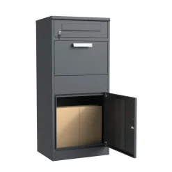 Briefkasten mit Paketbox 50 x 112 cm anthrazit