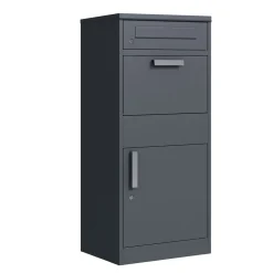 Briefkasten mit Paketbox 50 x 112 cm anthrazit