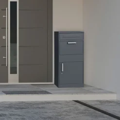 Briefkasten mit Paketbox 50 x 112 cm anthrazit