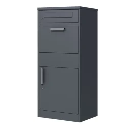 Briefkasten mit Paketbox 50 x 112 cm anthrazit