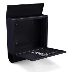 Briefkasten mit Zeitungsfach 33 x 30 cm schwarz