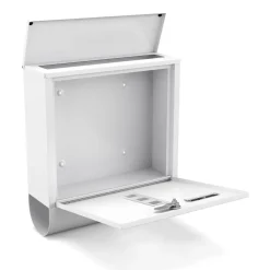 Briefkasten mit Zeitungsfach 33 x 30 cm weiss