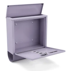 Briefkasten mit Zeitungsfach 33 x 30 cm grau