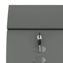 Briefkasten mit Zeitungsfach 40 x 30 cm schwarz