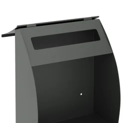 Briefkasten mit Zeitungsfach 40 x 30 cm schwarz