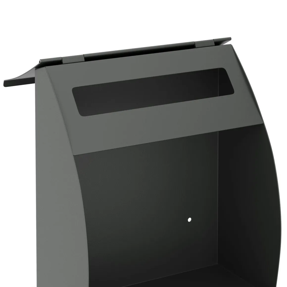 Briefkasten mit Zeitungsfach 40 x 30 cm schwarz