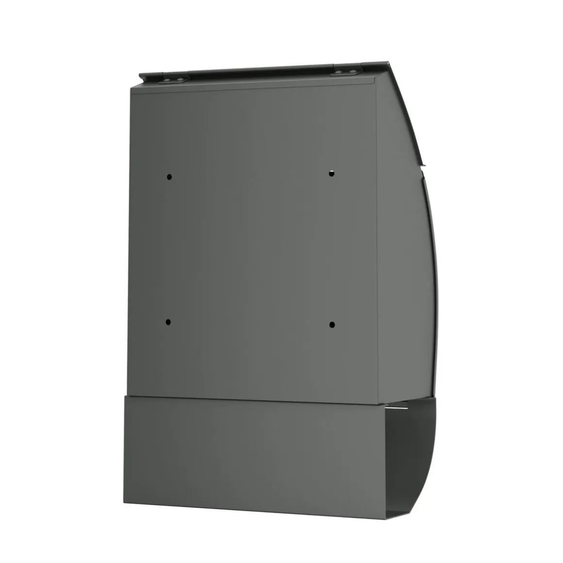 Briefkasten mit Zeitungsfach 40 x 30 cm schwarz
