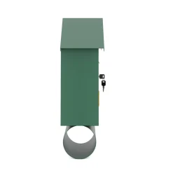 Briefkasten mit Zeitungsfach 43 x 49 cm grün