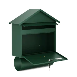 Briefkasten mit Zeitungsfach 43 x 49 cm grün
