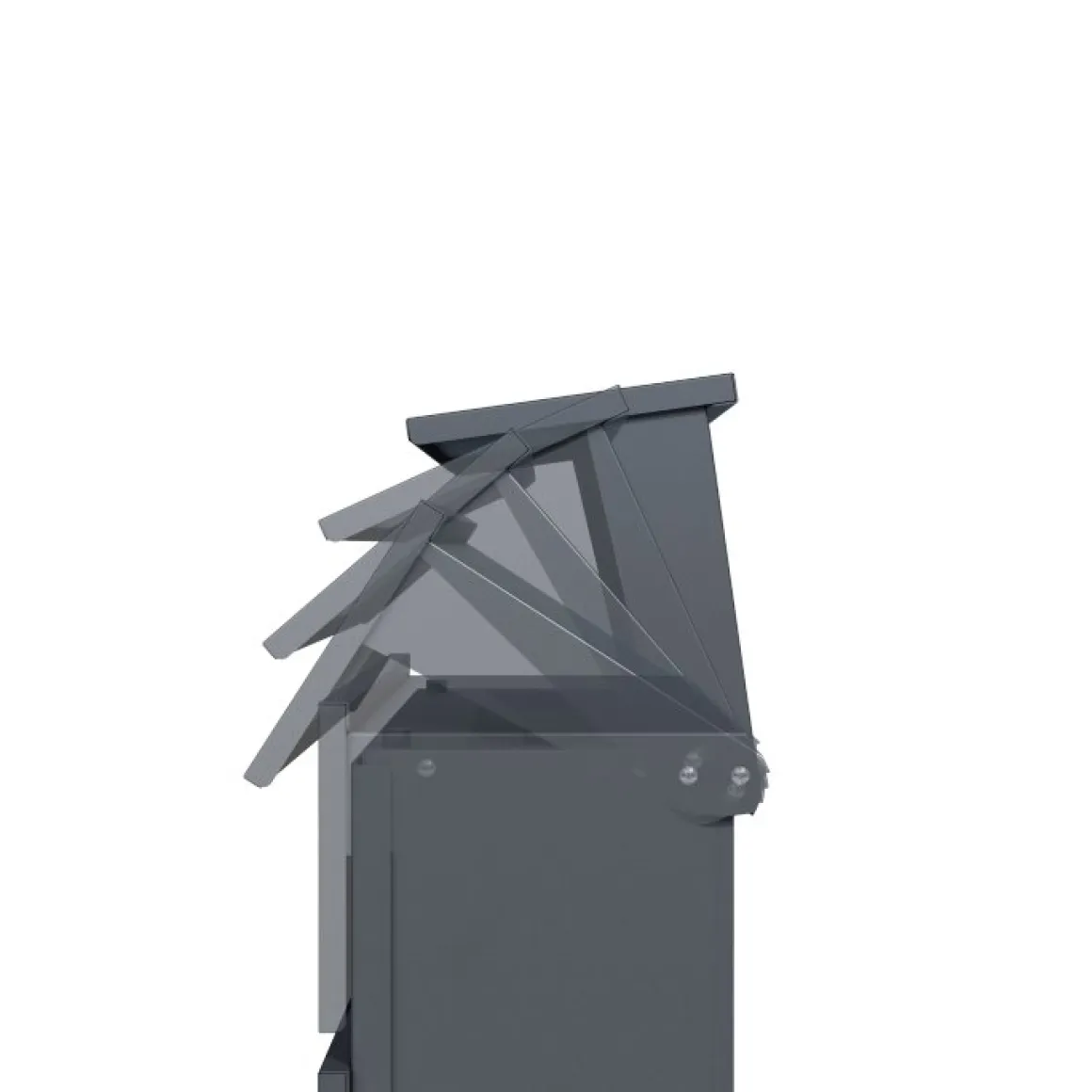 Briefkasten 39.5 x 115 cm anthrazit
