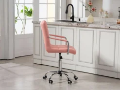 Bürostuhl Leder BENJAMIN rosa