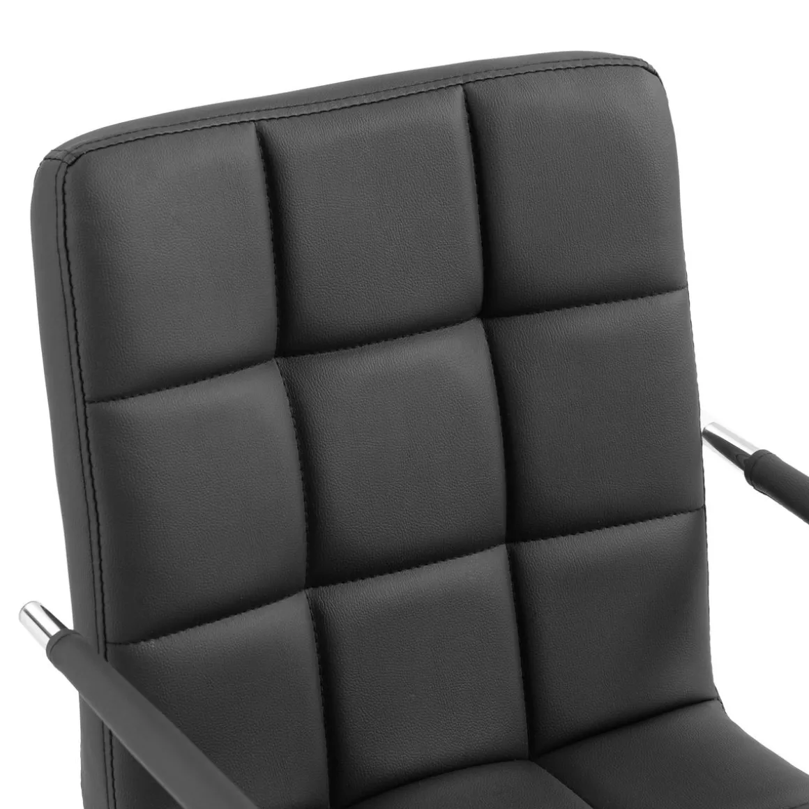 Bürostuhl Leder BENJAMIN schwarz