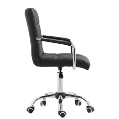 Bürostuhl Leder BENJAMIN schwarz