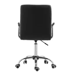 Bürostuhl Leder BENJAMIN schwarz