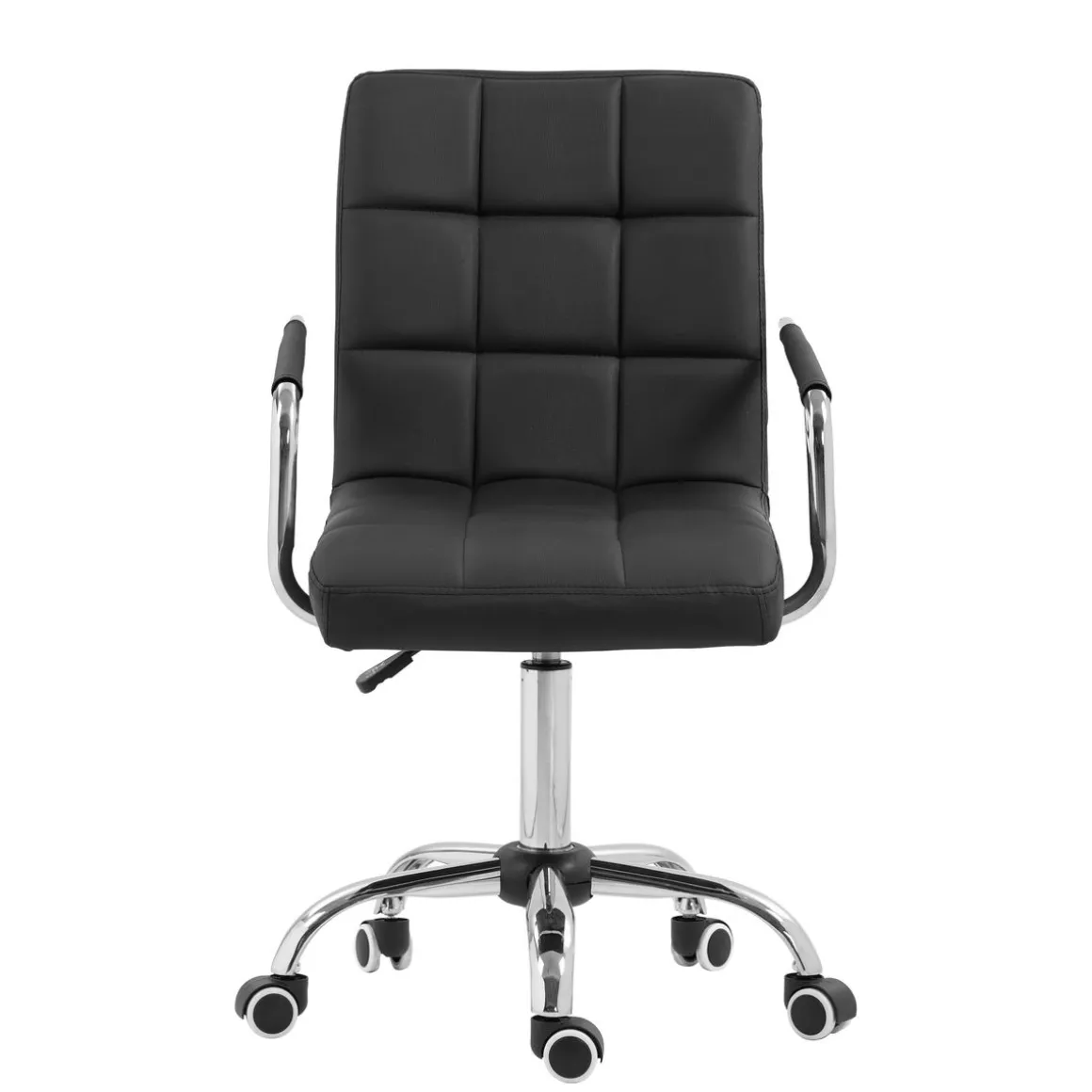 Bürostuhl Leder BENJAMIN schwarz