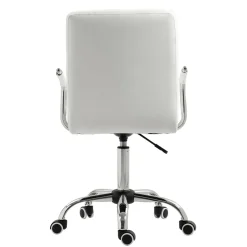 Bürostuhl Leder BENJAMIN weiss