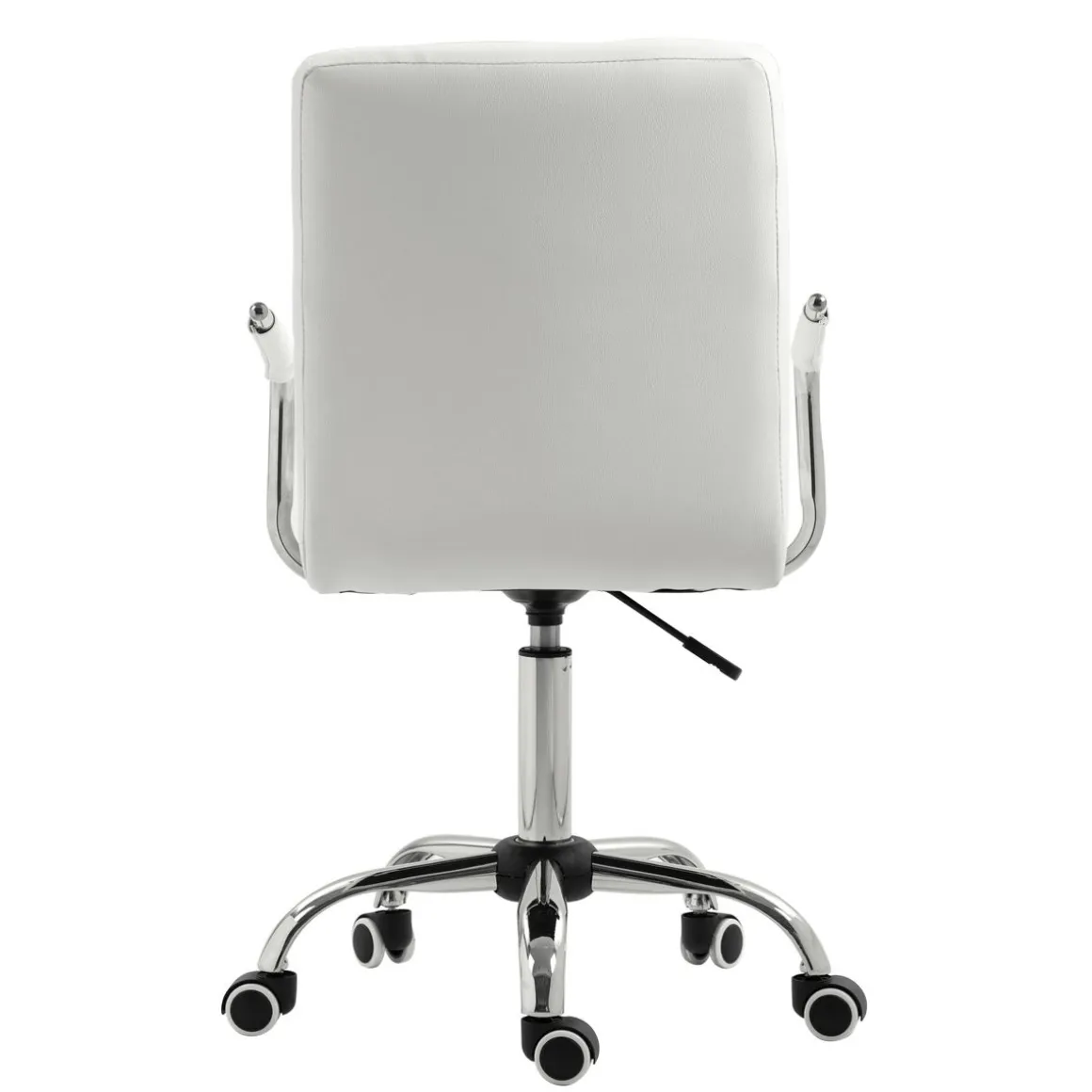 Bürostuhl Leder BENJAMIN weiss