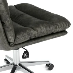 Bürostuhl Leder BILES anthrazit