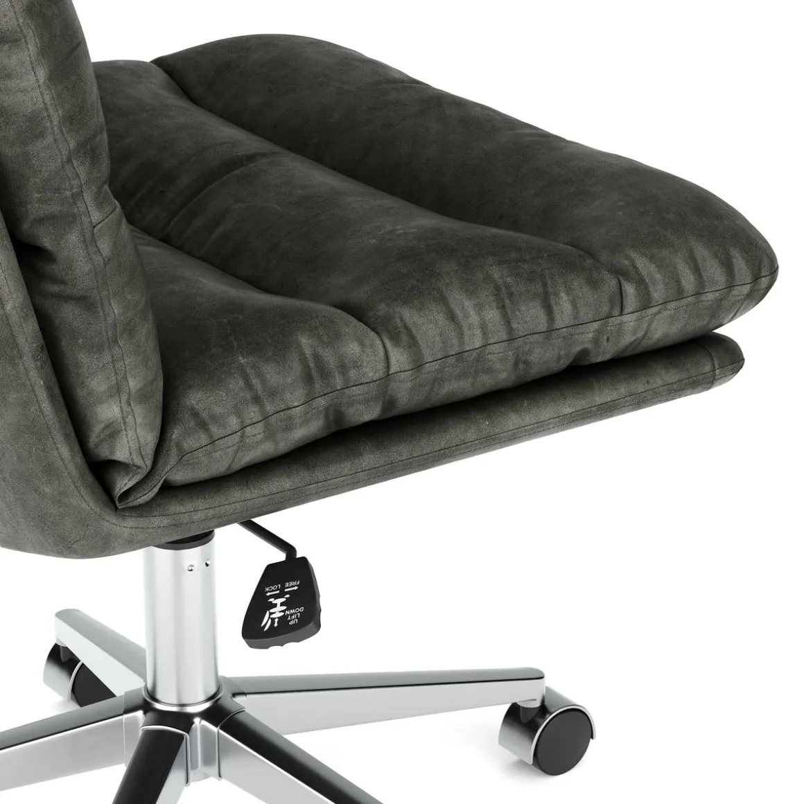 Bürostuhl Leder BILES anthrazit