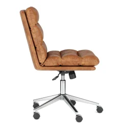 Bürostuhl Leder BILES braun