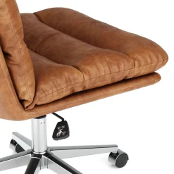 Bürostuhl Leder BILES braun