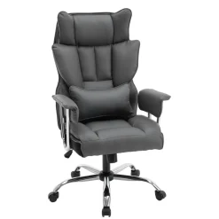 Bürostuhl Leder CHICAGO grau
