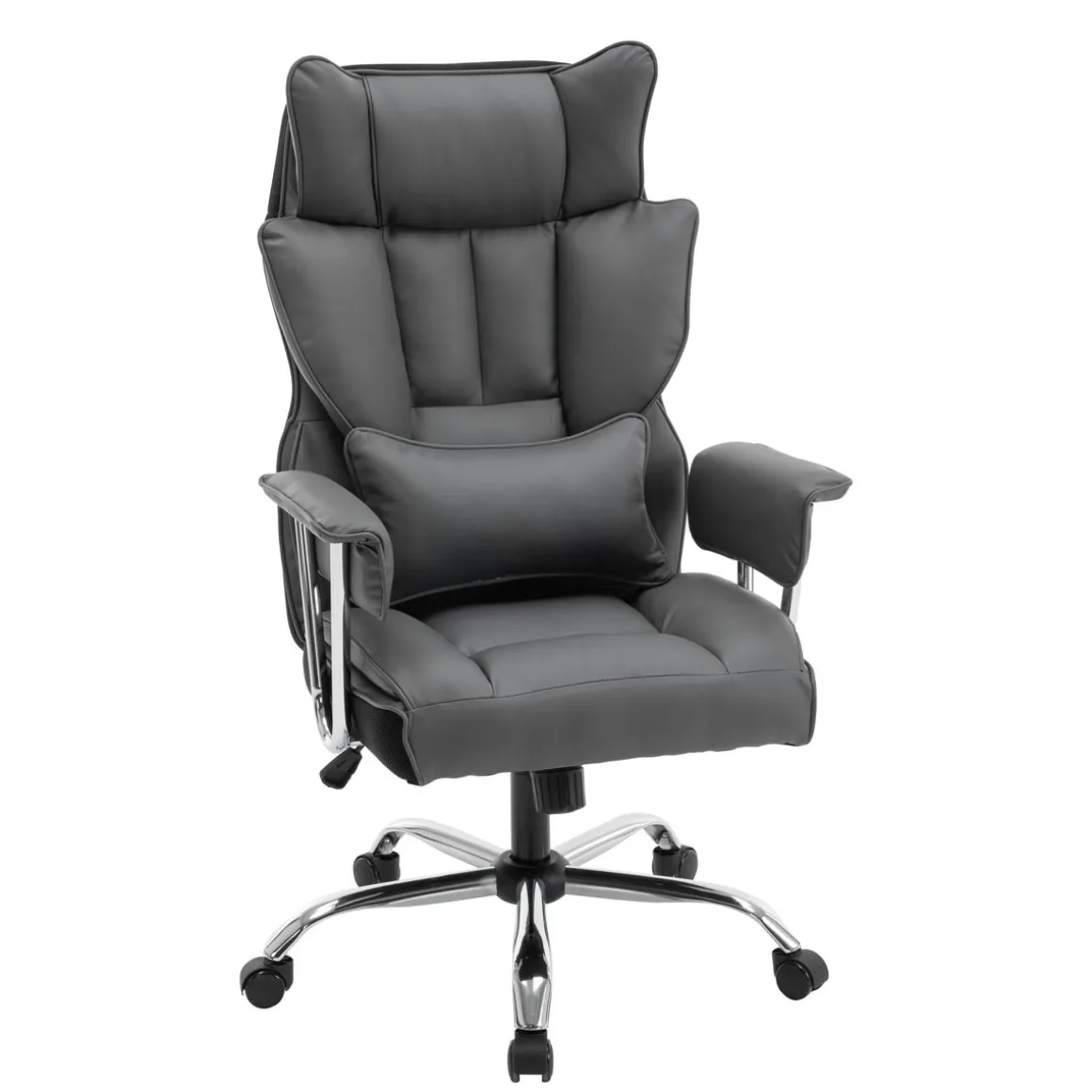 Bürostuhl Leder CHICAGO grau