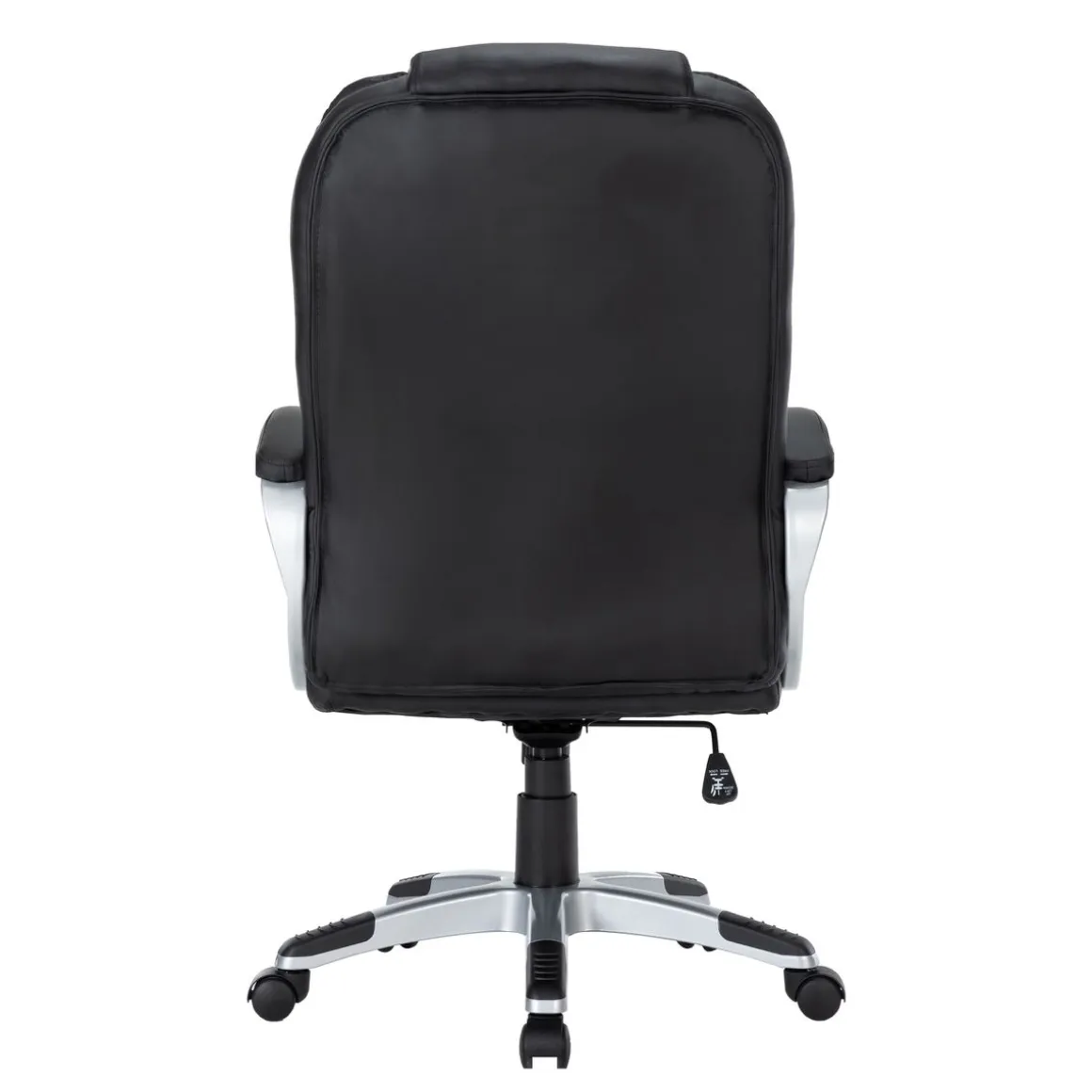 Bürostuhl Leder DORIN schwarz