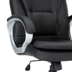 Bürostuhl Leder DORIN schwarz