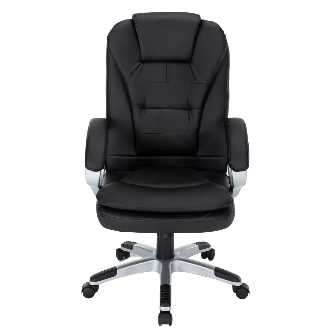 Bürostuhl Leder DORIN schwarz