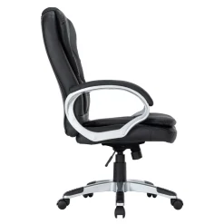 Bürostuhl Leder DORIN schwarz