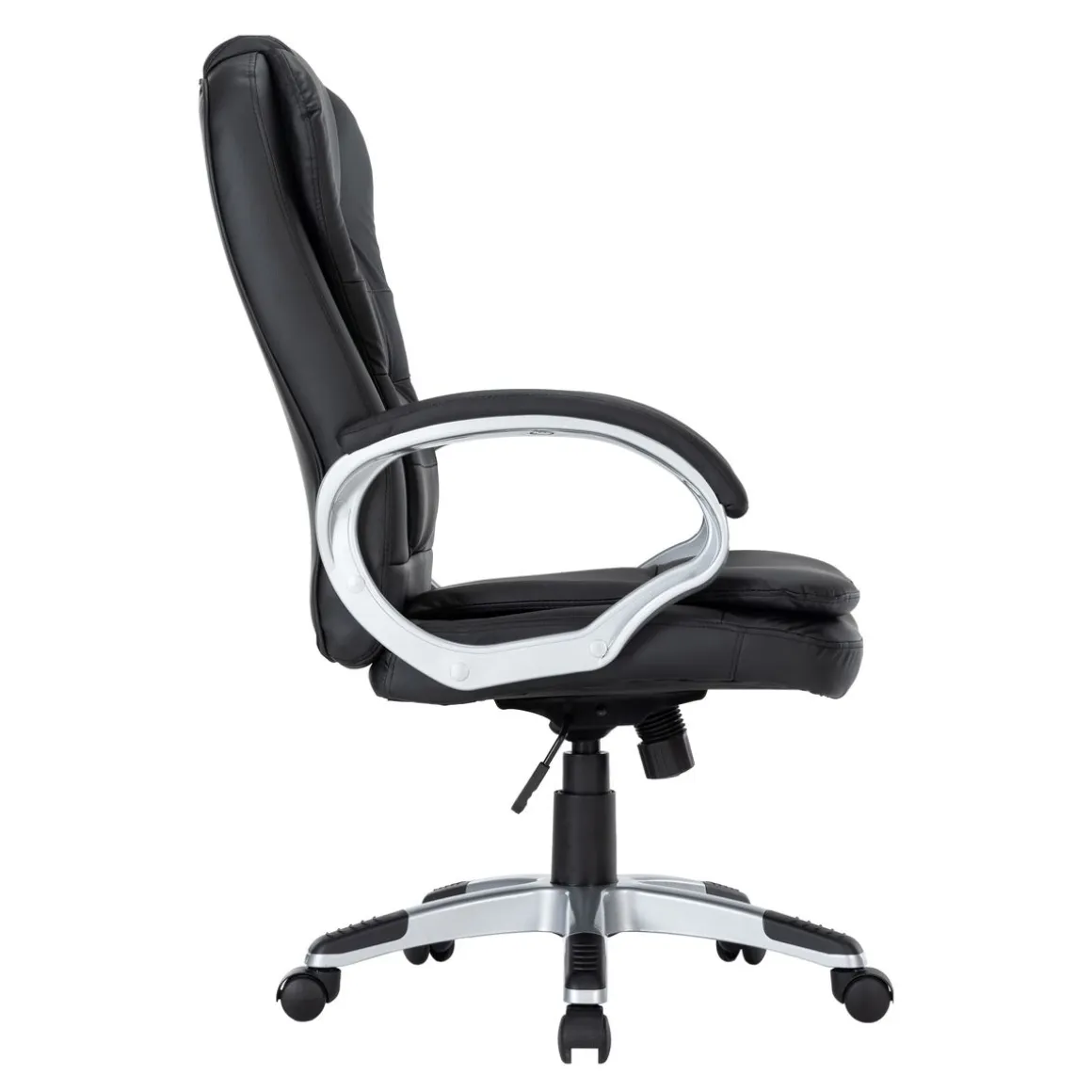 Bürostuhl Leder DORIN schwarz