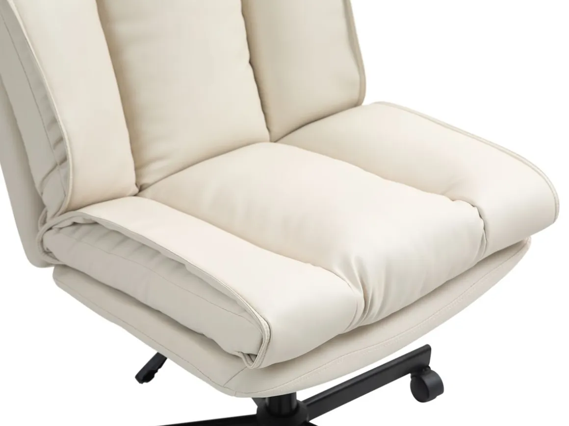 Bürostuhl Leder DUPLANTIS beige