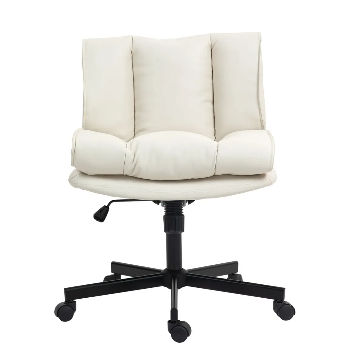 Bürostuhl Leder DUPLANTIS beige