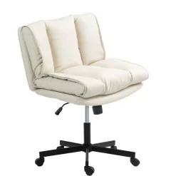 Bürostuhl Leder DUPLANTIS beige