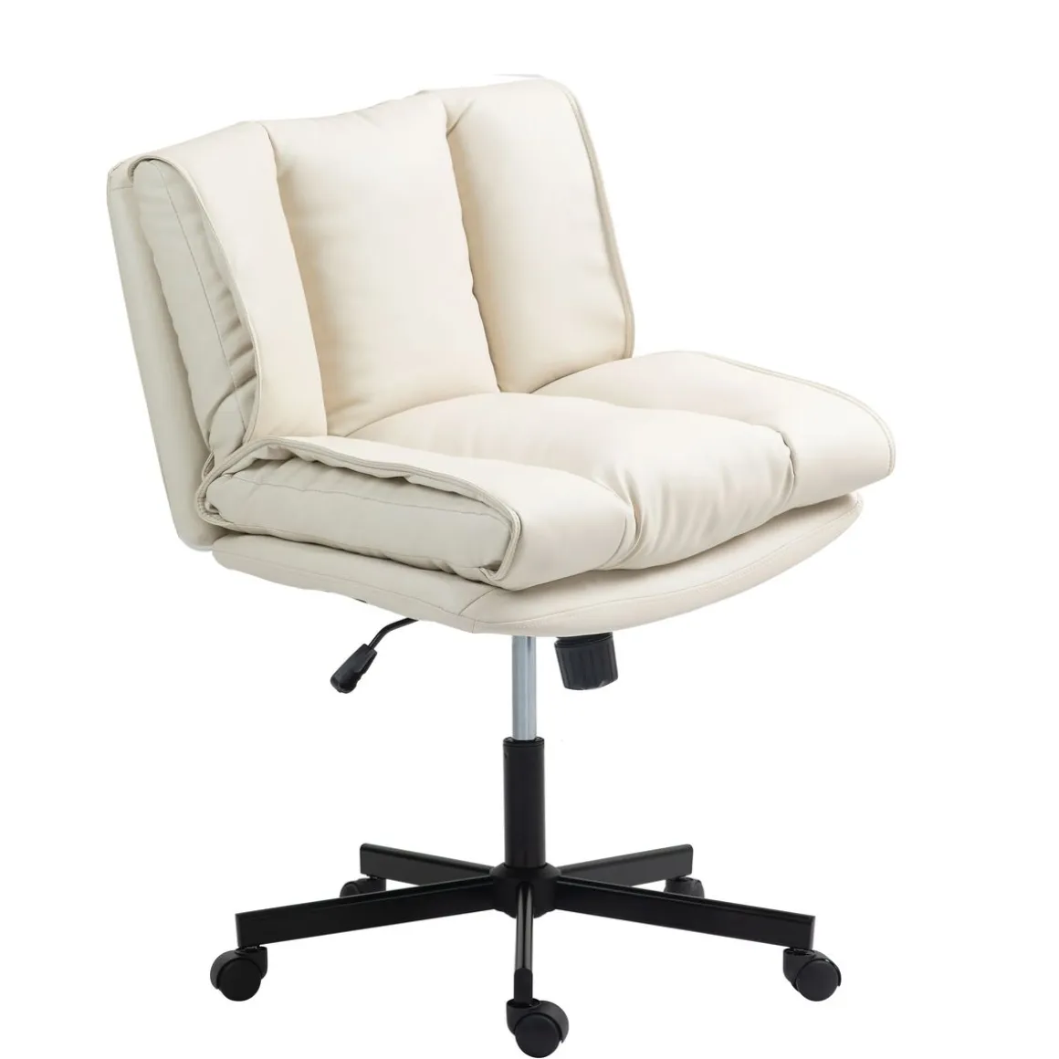 Bürostuhl Leder DUPLANTIS beige