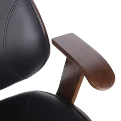 Bürostuhl Leder GATSBY braun/schwarz