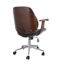 Bürostuhl Leder GATSBY braun/schwarz