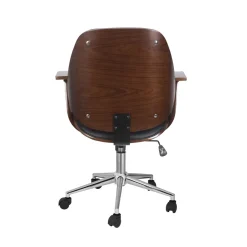 Bürostuhl Leder GATSBY braun/schwarz