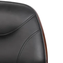 Bürostuhl Leder GATSBY braun/schwarz