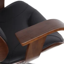 Bürostuhl Leder GATSBY braun/schwarz