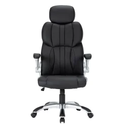 Bürostuhl Leder IMPERA schwarz