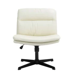 Bürostuhl Leder LYLES beige