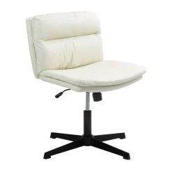 Bürostuhl Leder LYLES beige
