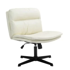 Bürostuhl Leder LYLES beige